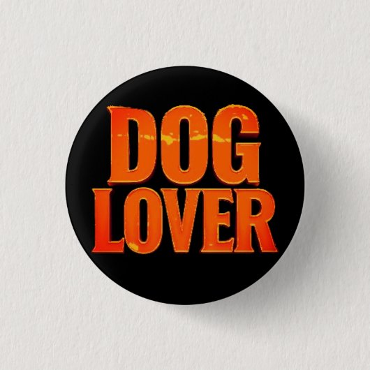 DOG LOVER 缶バッジ (正面)