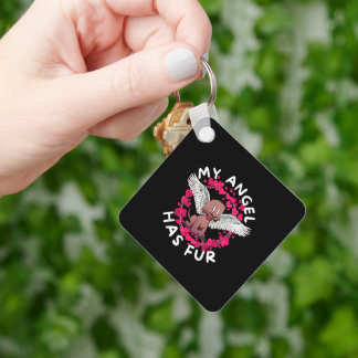dog lover angel wings labrador puppy キーホルダー