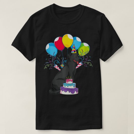 Dog Lover Black Labrador Birthday Party Pet Owner  Tシャツ (デザイン正面)