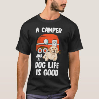 Dog Lover Camping Animal Camper Outrs friend Tシャツ