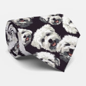 Dog Lover Canine Retro Custom Tie ネクタイ (ロール)