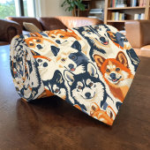 Dog Lover Canine Retro Custom Tie ネクタイ