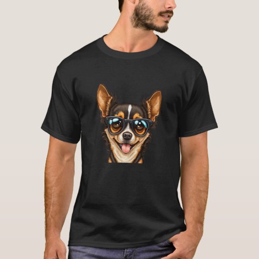 Dog Lover Chihuahua Mom & Chiwawa Dad Premium Tシャツ (正面)