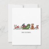 Dog Lover Christmas Card with Festive Sleigh シーズンカード (正面)