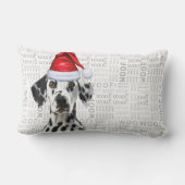 Dog Lover Christmas Cute Dalmatian Holiday ランバークッション (裏面)