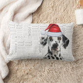 Dog Lover Christmas Cute Dalmatian Holiday ランバークッション (ブランケット)