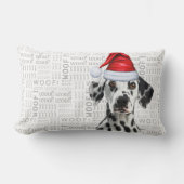 Dog Lover Christmas Cute Dalmatian Holiday ランバークッション (正面)