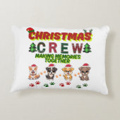 Dog Lover Christmas Family-Christmas crew dogs  アクセントクッション (裏面)