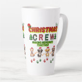 Dog Lover Christmas Family-Christmas crew dogs  カフェラテマグ (右アングル)
