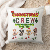 Dog Lover Christmas Family-Christmas crew dogs  クッション (ブランケット)
