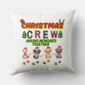 Dog Lover Christmas Family-Christmas crew dogs  クッション (裏面)