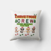 Dog Lover Christmas Family-Christmas crew dogs  クッション (裏面)
