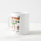 Dog Lover Christmas Family-Christmas crew dogs  コーヒーマグカップ (正面左)