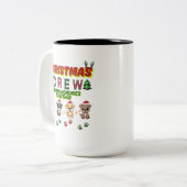 Dog Lover Christmas Family-Christmas crew dogs  ツートーンマグカップ (正面左)
