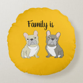 Dog lover, Family is ラウンドクッション