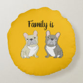 Dog lover, Family is ラウンドクッション (裏面)