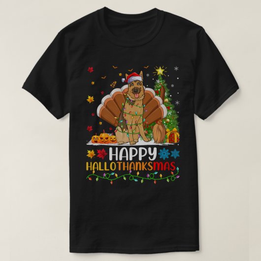 Dog Lover Funny Happy Belgian Malinois Dog HelloTh Tシャツ (デザイン正面)