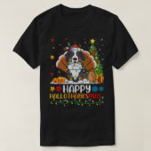 Dog Lover Funny Happy Bernese Mountain Dog HelloTh Tシャツ (デザイン正面)