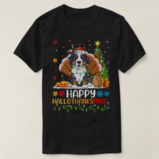 Dog Lover Funny Happy Bernese Mountain Dog HelloTh Tシャツ (デザイン正面)