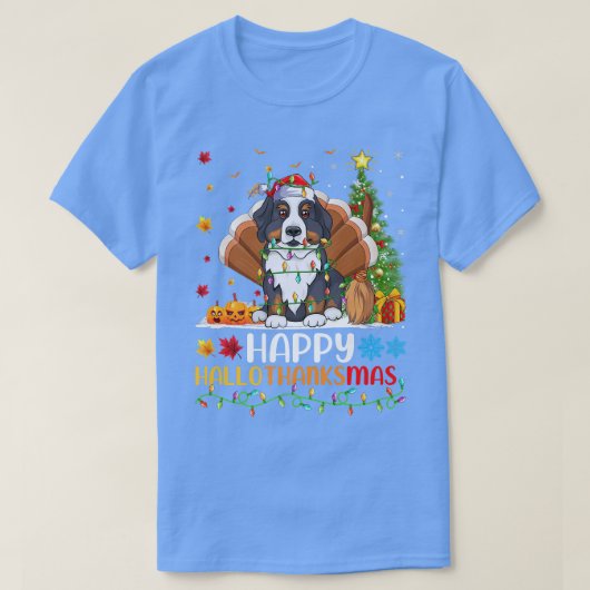 Dog Lover Funny Happy Bernese Mountain Dog HelloTh Tシャツ (デザイン正面)