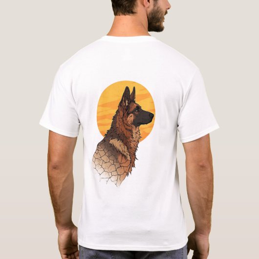 Dog Lover German Shepherd Graphic Tシャツ (裏面)
