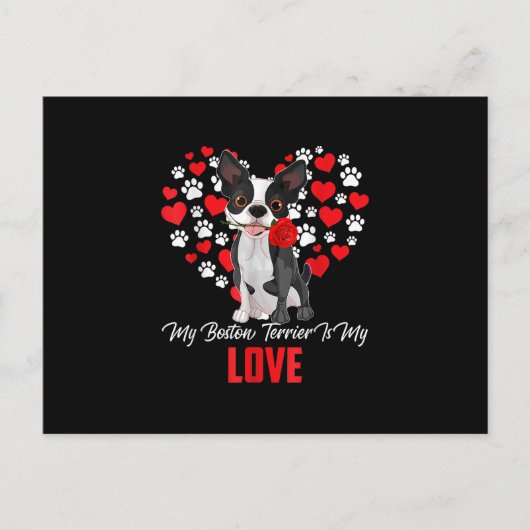 Dog Lover Gift For Womens My Boston Terrier ポストカード (正面)