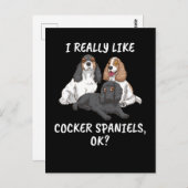 Dog Lover Gift Women I Really Like Cocker Spaniels ポストカード (正面/裏面)
