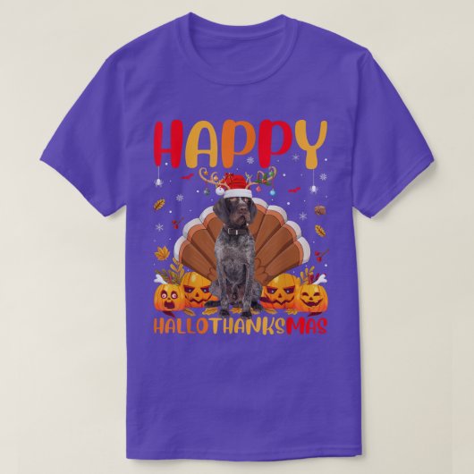 Dog Lover Happy German Wirehaired Pointer Dog Hell Tシャツ (デザイン正面)