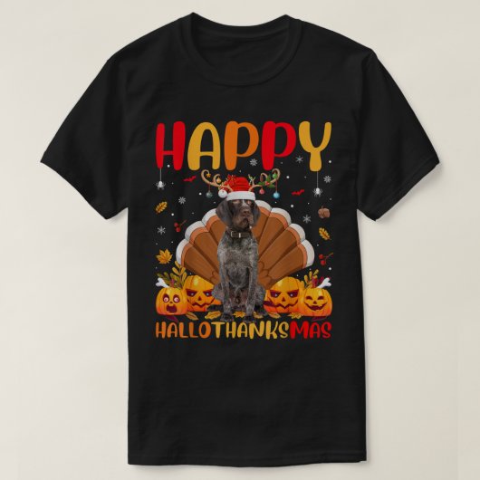 Dog Lover Happy German Wirehaired Pointer Dog Hell Tシャツ (デザイン正面)