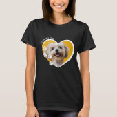 Dog Lover Heart Photo Paw Print Design Tシャツ (正面)