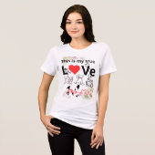 Dog Lover Heartbeat トライブレンドＴシャツ (正面全面)