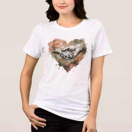 Dog Lover Human Animal Bond Watercolor Heart トライブレンドＴシャツ