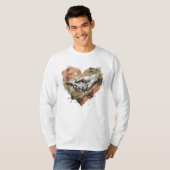 Dog Lover Human Animal Bond Watercolor Heart Tシャツ (正面フル)