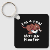 dog lover Im a real mother floofer labrador キーホルダー (正面)
