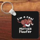 dog lover Im a real mother floofer labrador キーホルダー (正面)