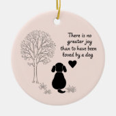 Dog Lover Joy Quote Keepsake Photo Ornament セラミックオーナメント (正面)
