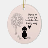 Dog Lover Joy Quote Keepsake Photo Ornament セラミックオーナメント (左)