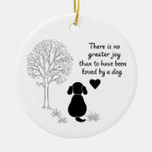Dog Lover Joy Quote Keepsake Photo Ornament セラミックオーナメント (正面)