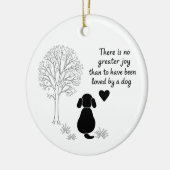 Dog Lover Joy Quote Keepsake Photo Ornament セラミックオーナメント (左)
