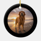 Dog Lover Joy Quote Keepsake Photo Ornament セラミックオーナメント (裏面)