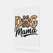 Dog Lover Leopard Print Paw アクリルサイン (傾斜)