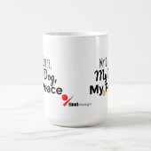 Dog Lover Mug – My Coffee My Dog My Peace コーヒーマグカップ (中央)