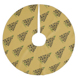 Dog Lover Paw Print Christmas Tree 6 ブラッシュドポリエステルツリースカート