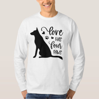 Dog Lover Quote basic long sleeve t-shirt Tシャツ