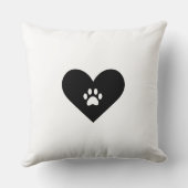 Dog Lover Quote Black and White クッション (裏面)