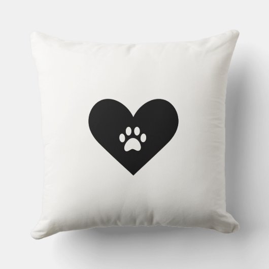 Dog Lover Quote Black and White クッション (裏面)