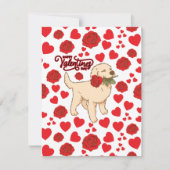 Dog Lover Valentine’s Day Card in White ノートカード (正面)