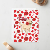 Dog Lover Valentine’s Day Card in White ノートカード (正面/裏面インサイチュ)