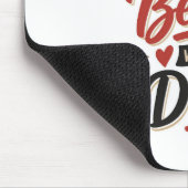 Dog Lover Wall Art - Life is Better with a Dog Red マウスパッド (コーナー)