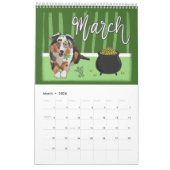 Dog Lovers Calendar 2026 | Hand Drawn Ilustrations カレンダー (3月 2026)